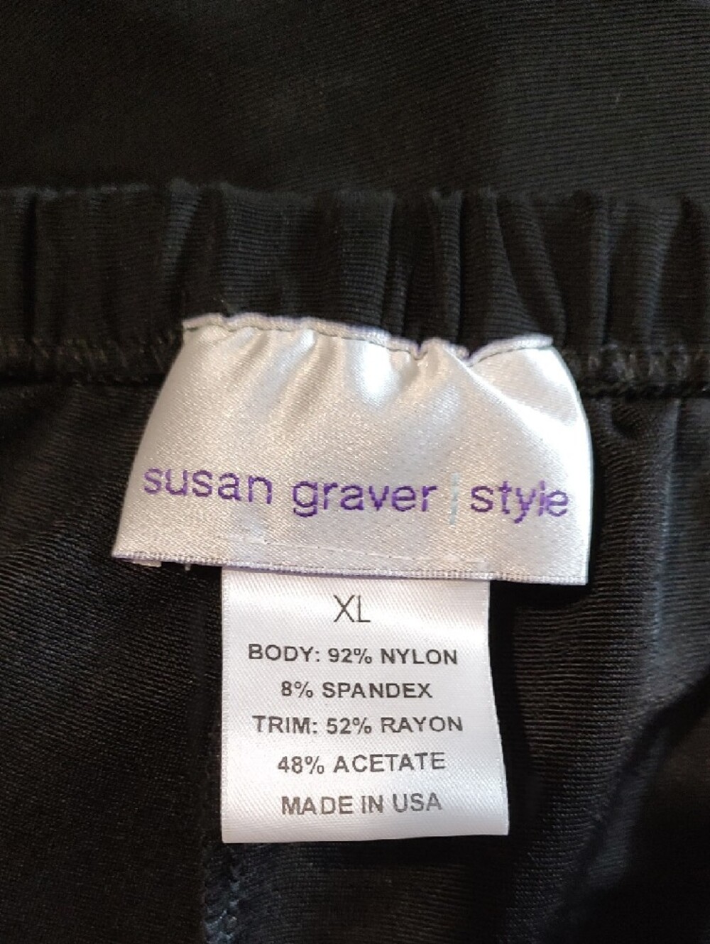 Susan Graver Black Three-Piece Tunic Set with Red Floral Trim - Picture 15 of 16
